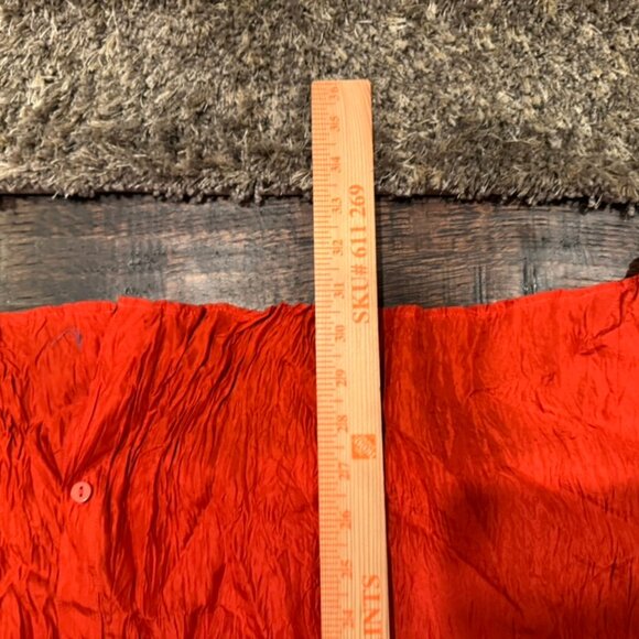 Lynn Ritchie Silk Crinkle Button-Up Blouse Paprika Size 1X NWT Holidays - Picture 6 of 7